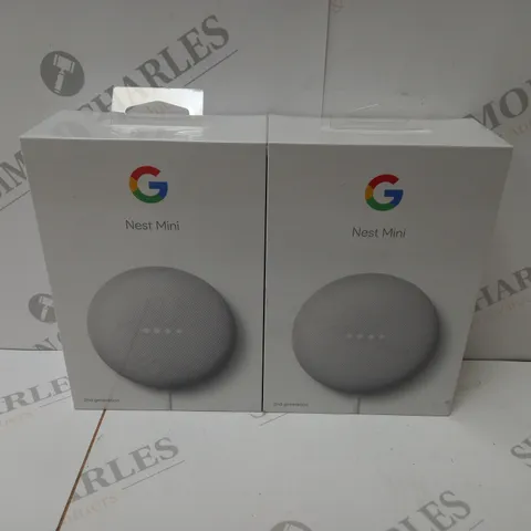 2 BRAND NEW BOXED GOOGLE NEST MINI 2ND GENERATION