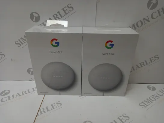 2 BRAND NEW BOXED GOOGLE NEST MINI 2ND GENERATION