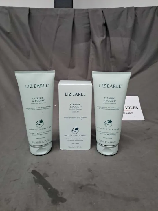 LIZ EARLE HOT CLOTH STARTER KIT AND CLEANSERS 200ML