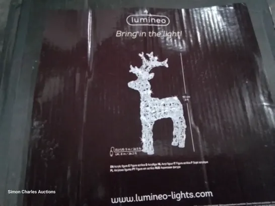 BOXED LUMINEO REINDEER FIGURE