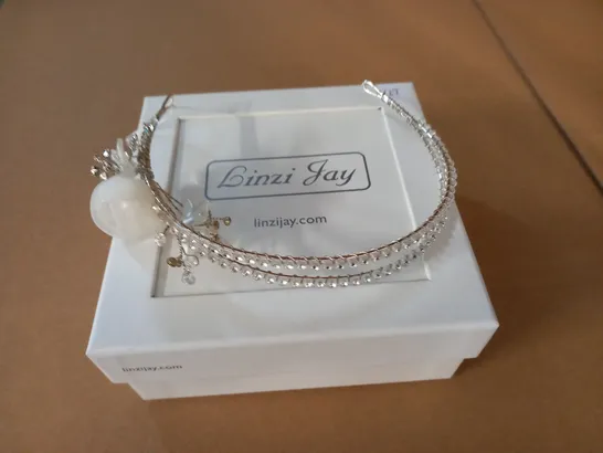 BOXED LINZI JAY EMBELLISHED BRIDAL TIARA