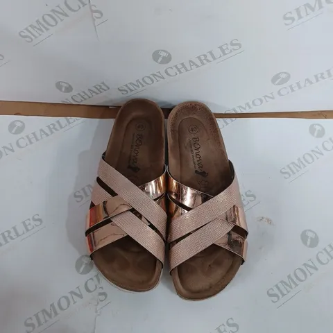 BONOVA WOMENS UK 40 SANDALS ROSE GOLD