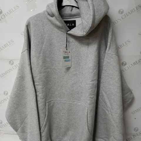 TALA LOVE MORE OVERSIZED HOODIE IN GREY - LARGE