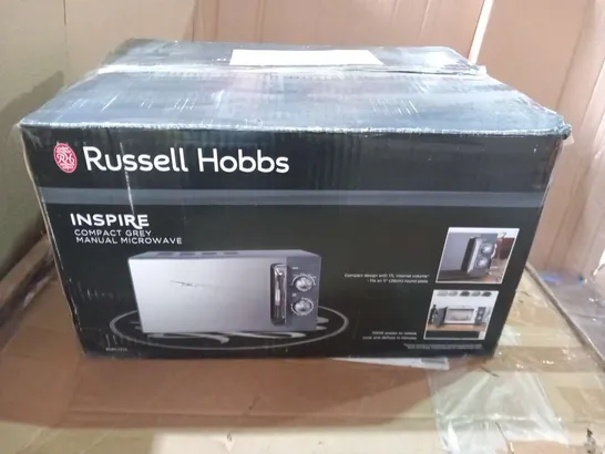 BOXED RUSSEL HOBBS RHM1731G INSPIRE COMPACT GREY MANUAL MICROWAVE