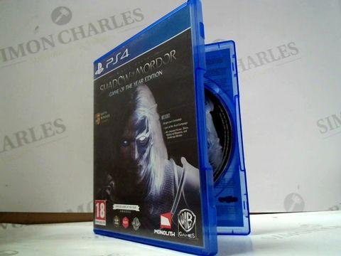 SHADOW OF MORDOR PLAYSTATION 4 GAME