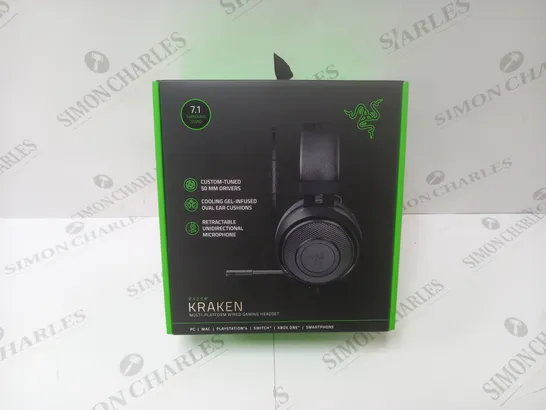 BRAND NEW BOXED RAZER KRAKEN WIRED GAMING HEADSET - BLACK