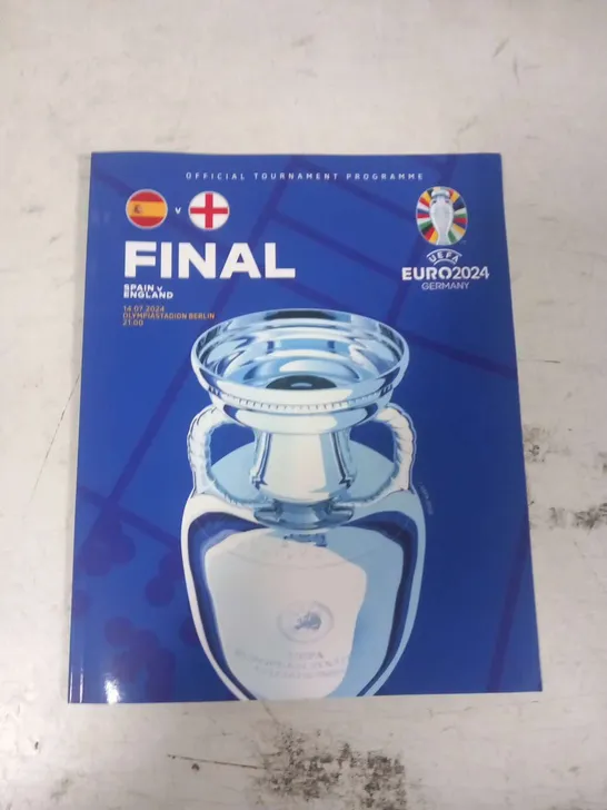 EURO 2024 OFFICIAL TOURNAMENT PROGRAMME FINAL SPAIN V ENGLAND 