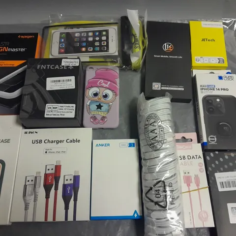 LOT OF ASSORTED MOBILE PHONE ACCESSORIES TO INCLUDE CASES, SCREEN PROTECTORS AND CHARGE CABLES