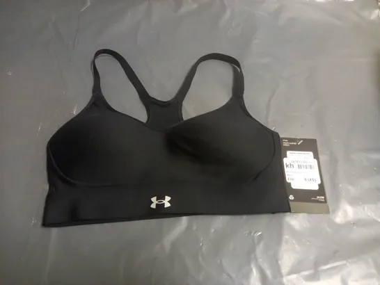 UNDER ARMOUR SPORTS BRA BLACK SIZE 8