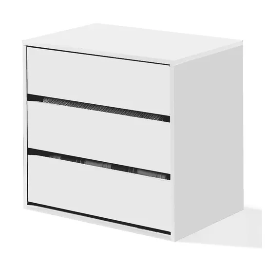 BOXED CAJONERA 3 DRAWER CABINET - WHITE