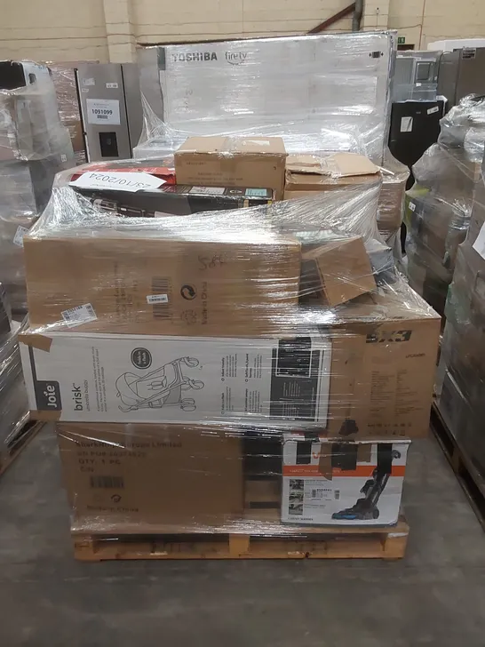 PALLET OF APPROXIMATELY 21 UNPROCESSED RAW RETURN HOUSEHOLD AND ELECTRICAL GOODS TO INCLUDE;