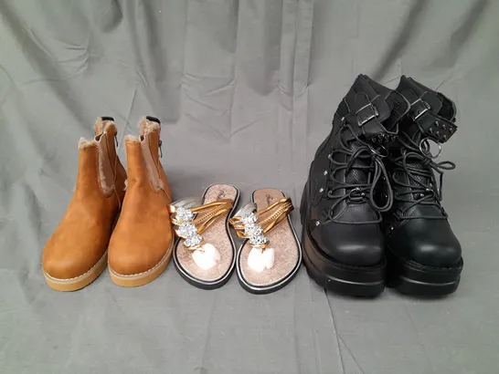 LOT OF APPROX 10 ASSORTED PAIRS OF SHOES TO INCLUDE FASHION, PRIMARK, ETC. IN VARIOUS SIZES
