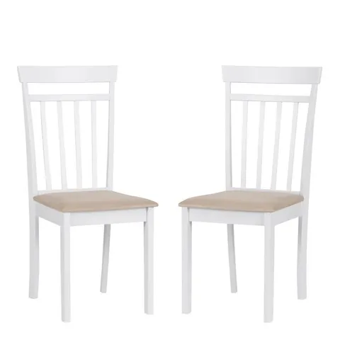BOXED SIDE CHAIR SET EXETER OF SOLID WOOD SET OF 2 (1 BOX)