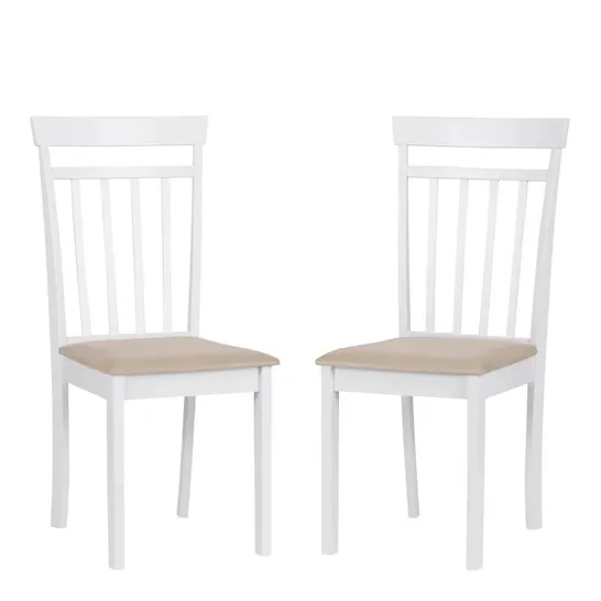BOXED SIDE CHAIR SET EXETER OF SOLID WOOD SET OF 2 (1 BOX)