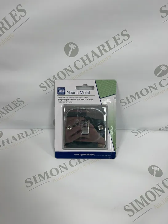 NEXUS METAL SINGLE LIGHTSWITCH 20A 16AX 2 WAY IN POLISHED CHROME