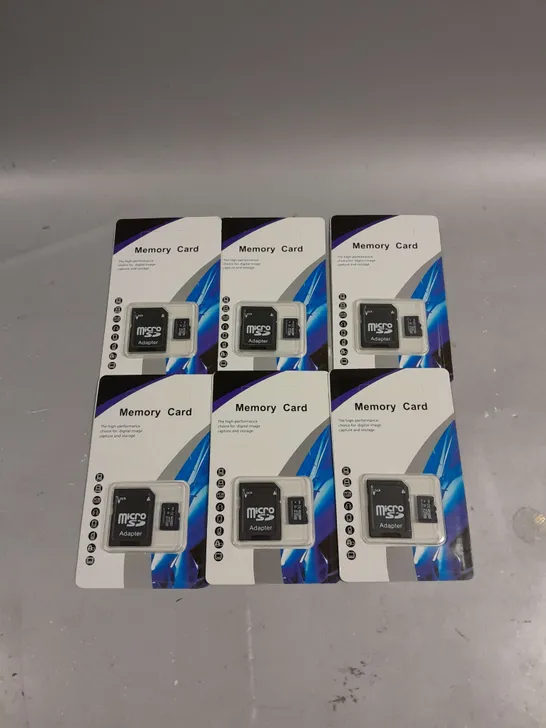 6 X SEALED 32GB MICRO SD MEMORY CARDS & ADAPTERS 