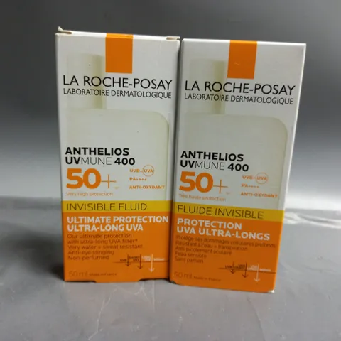 2 BOXED LA-ROCHE-POSAY INVISIBLE FLUID 50ML 