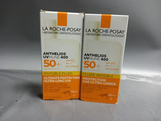 2 BOXED LA-ROCHE-POSAY INVISIBLE FLUID 50ML 