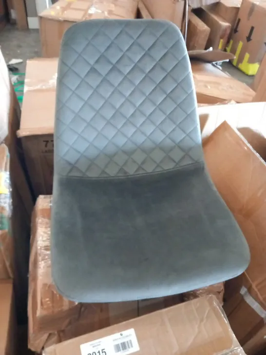 UPHOLSTERED 2 GREY DINING CHAIRS 