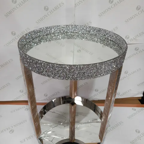 JULIEN MACDONALD ROUND CRYSTAL BAR CART - COLLECTION ONLY