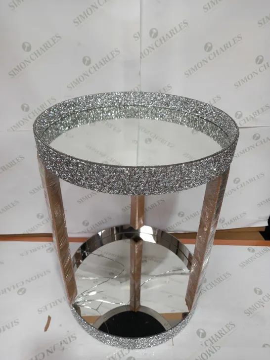 JULIEN MACDONALD ROUND CRYSTAL BAR CART - COLLECTION ONLY