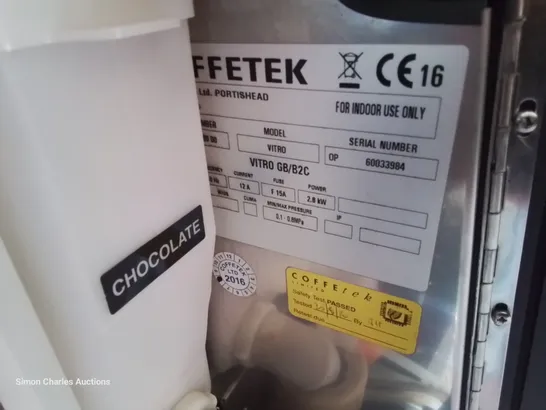 COFFETEK VITRO BEAN TO CUP & HOT DRINK DISPENCER