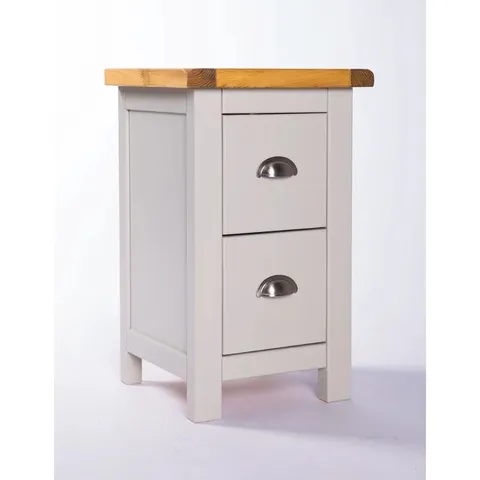 BOXED ASTRID SOLID AND MANUFACTURED WOOD BEDSIDE TABLE 