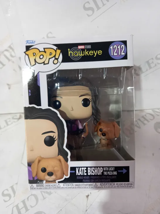 FUNKO POP MARVEL HAWKEYE 1212 KATE BISHOP WITH LUCKY THE PIZZA DOG BOBBLE-HEADS