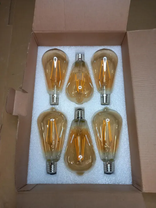 BOX OF 6 ST64-4LED RETRO EDISON BULB 