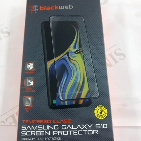 APPROXIMATELY 800 BLACK WEB TEMPERED GLASS SAMSUNG GALAXY S10 SCREEN PROTECTORS