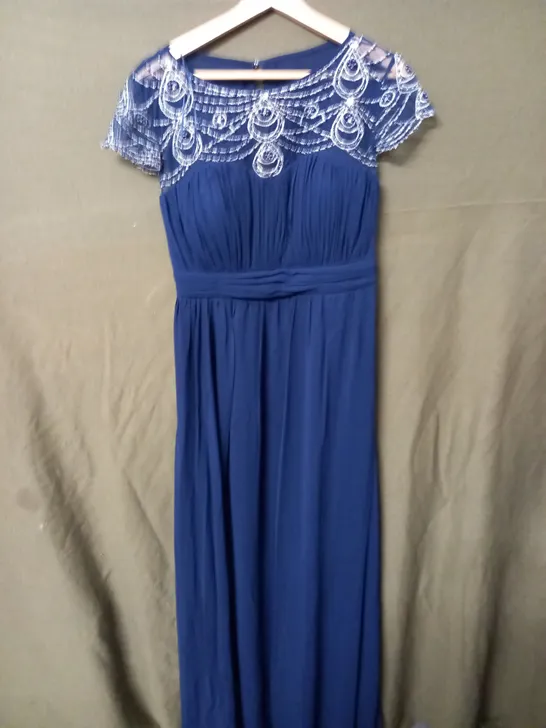 QUIZ NAVY EMBELLISHED DRESS - 18