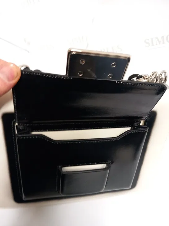 BALENCIAGA PARIS WHITE AND BLACK CLUTCH BAG