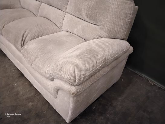 DESIGNER ROCHESTER NATURAL DOTTED CORD FABRIC 3 SEATER SOFA