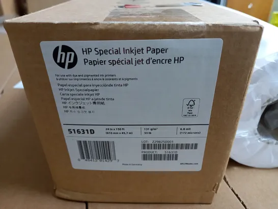 LOT OF 6 BOXED HP SPECIAL INKJET PAPERS - 51631D / COLLECTION ONLY