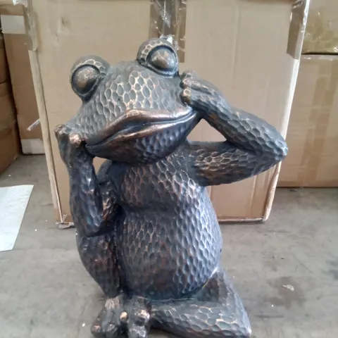 BOXED HEAR NO EVIL FROG STATUE 