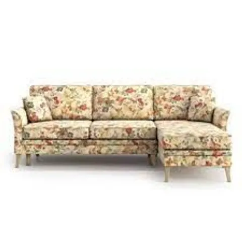 AVILDSEN FLORAL FABRIC CORNER SOFA