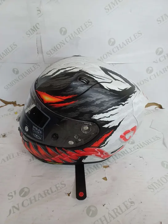 R MOTORRAD RPHA 11 PERFORMANCE HELMET - MARVEL ANTI-VENOM DESIGN   - SIZE LARGE 