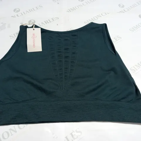 BRAVISSIMO PULLOVER SEAMLESS CROP TOP IN GREEN - 2XL