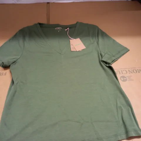 BODEN GREEN V-NECK T-SHIRT - S