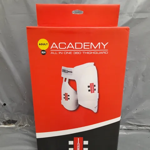 BOXED AND SEALED GRAY-NICOLLS CRICKET TH/PAD ALL IN ONE ACADEMY A/RH RH - ADULT - WHITE