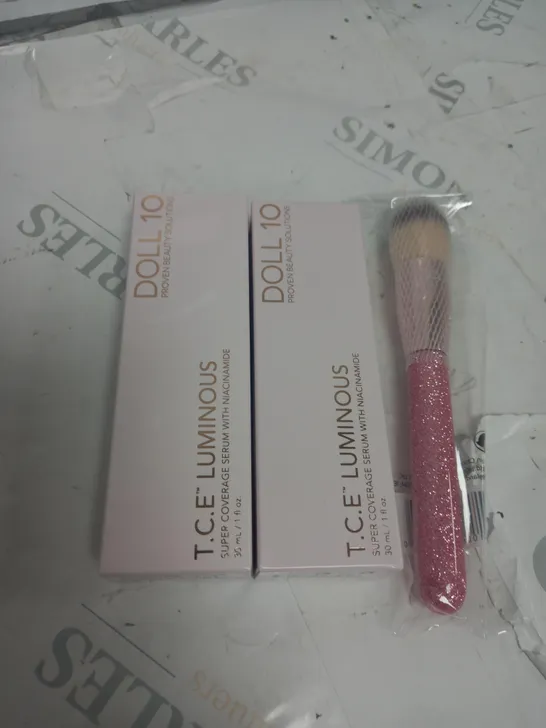 2 X T.C.E LUMINOUS DOLL 10 WITH 1 x BRUSH