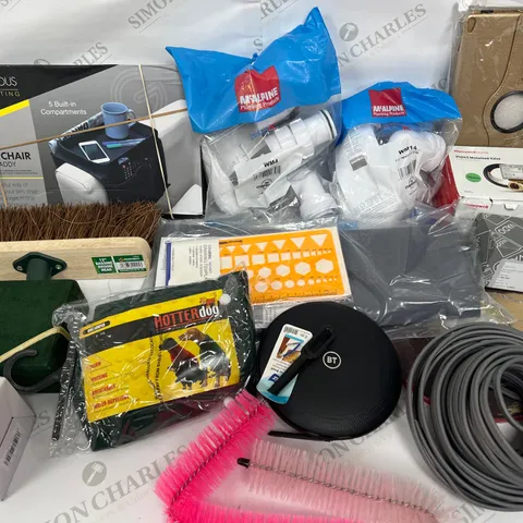 LARGE BOX OF ASSORTED HOUSEHOLD PRODUCTS TO INCLUDE HONEYWELL VALVE AND BT WI-FI HUB