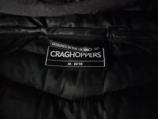 CRAGHOPPERS BLACK EXPOLITE HOODED JACKET - SIZE M