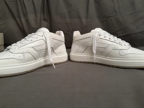 BOXED PAIR OF REPRESENT WHITE TRAINERS SIZE UK 8.5