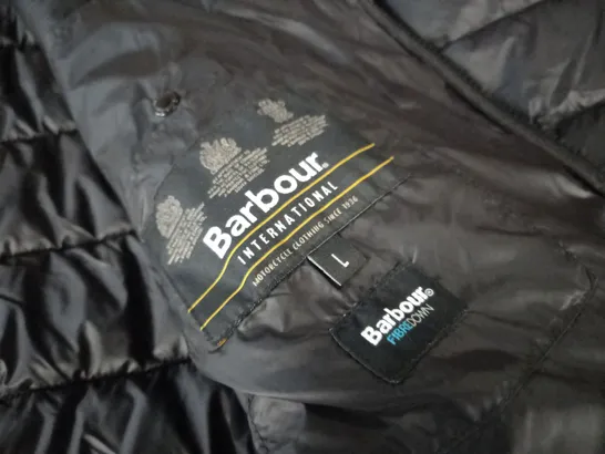 BARBOUR QUILTED BLACK JACKET - L