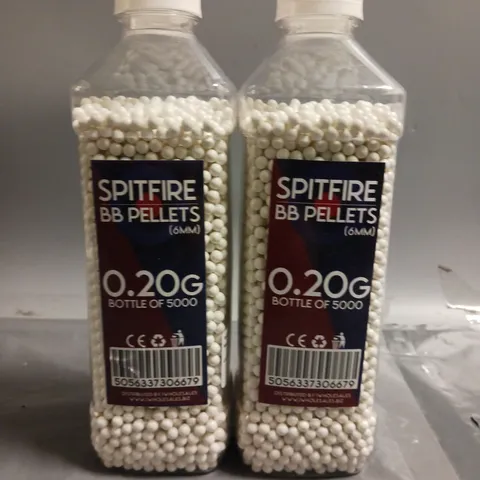 LOT OF 2 SPITFIRE 6MM BB PELLETS - 0.2G APPROX 5000 PER PACK