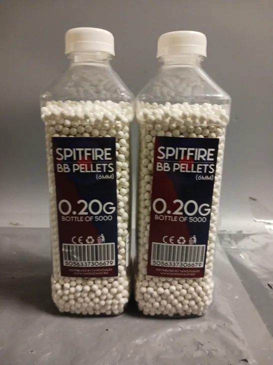 LOT OF 2 SPITFIRE 6MM BB PELLETS - 0.2G APPROX 5000 PER PACK