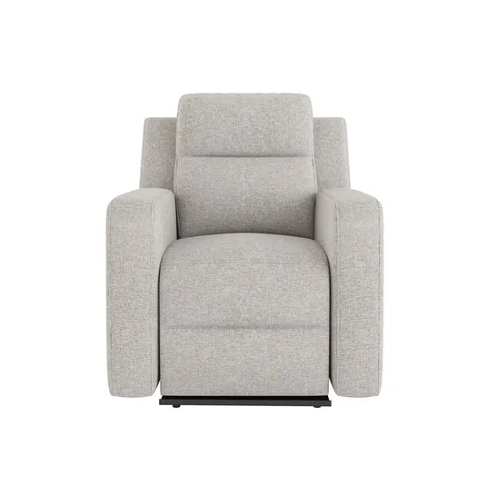 BOXED BERLIN 1 SEATER FABRIC LATCH RECLINER CHAIR IN GREY (1 BOX)