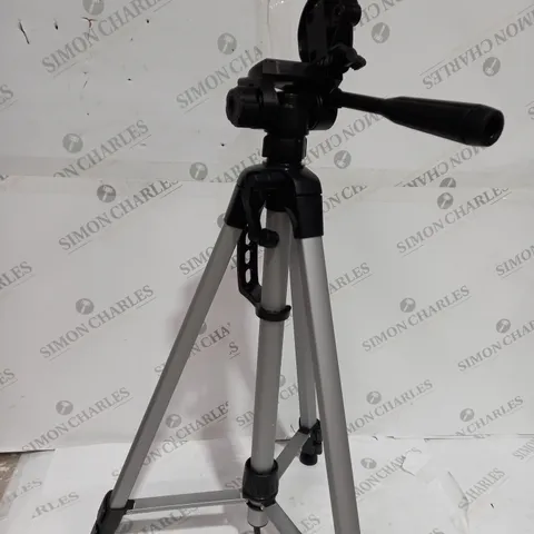 PORTABLE TRIPOD SILVER AND BLACK ADJUSTABLE 