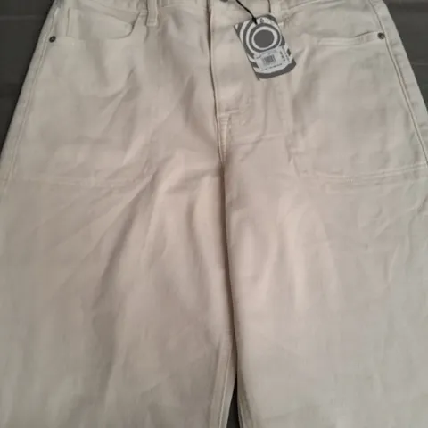 THE WHITE STUFF TIA WIDE LEG CROP JEANS NATURAL WHITE SIZE 10